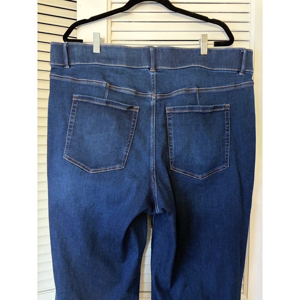 Lane Bryant Plus Size 22 High Rise Pull On Bootcut Jeans Dark Wash Blue - Picture 4 of 10